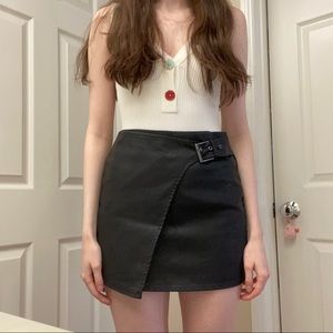 Faux Leather Mini Skirt